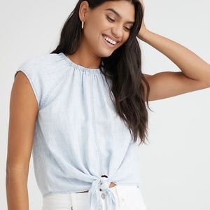 NWT Bella Dahl Raglan Tie Top